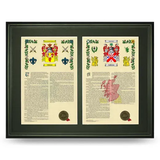 Double Armorial History Framed-Black
