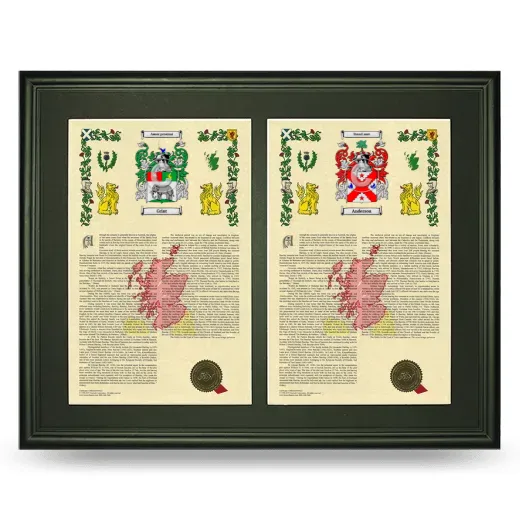Double Armorial History Framed-Black