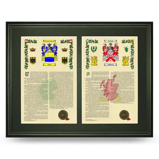 Double Armorial History Framed-Black