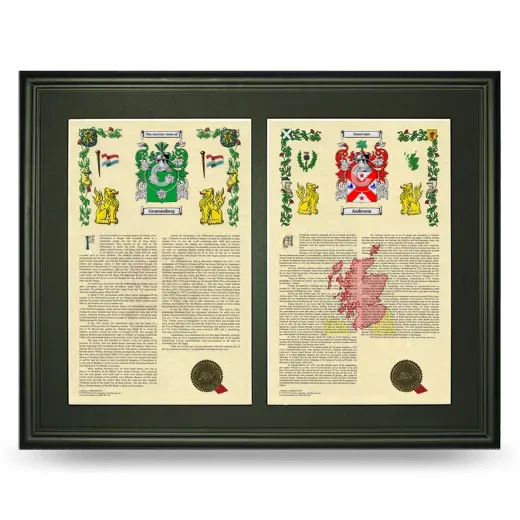 Double Armorial History Framed-Black