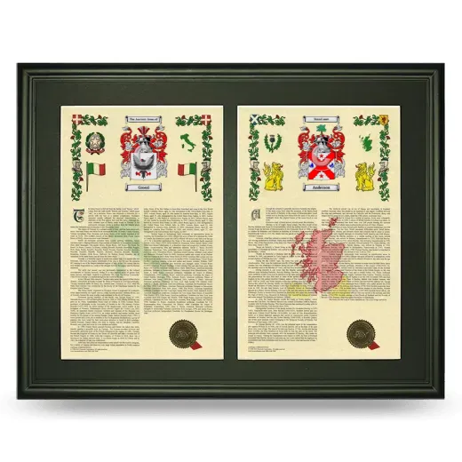 Double Armorial History Framed-Black