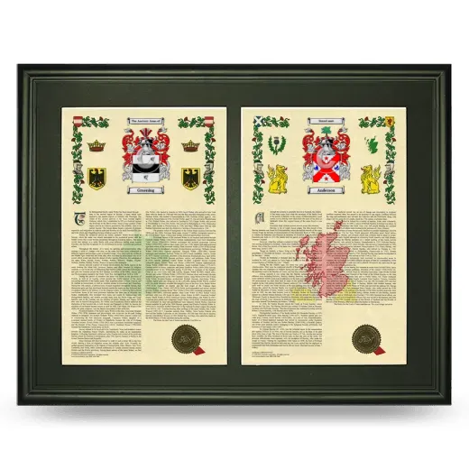 Double Armorial History Framed-Black