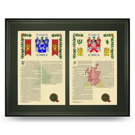 Double Armorial History Framed-Black