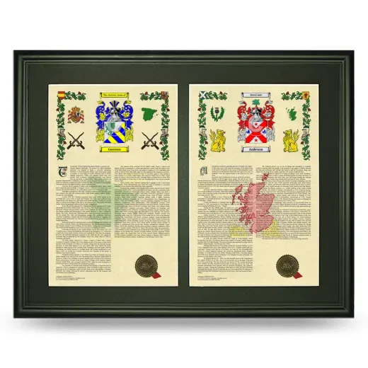Double Armorial History Framed-Black
