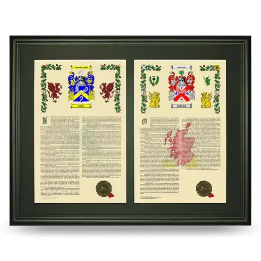 Double Armorial History Framed-Black