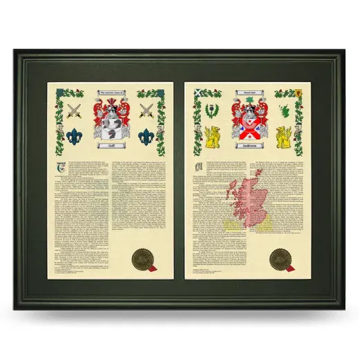 Double Armorial History Framed-Black