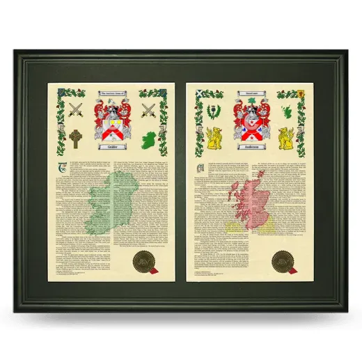 Double Armorial History Framed-Black