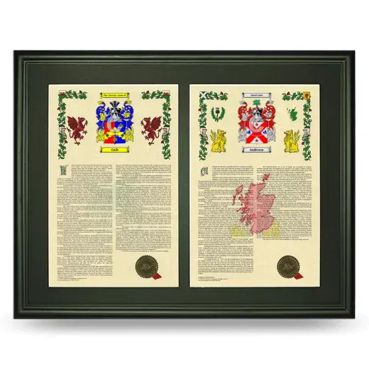 Double Armorial History Framed-Black
