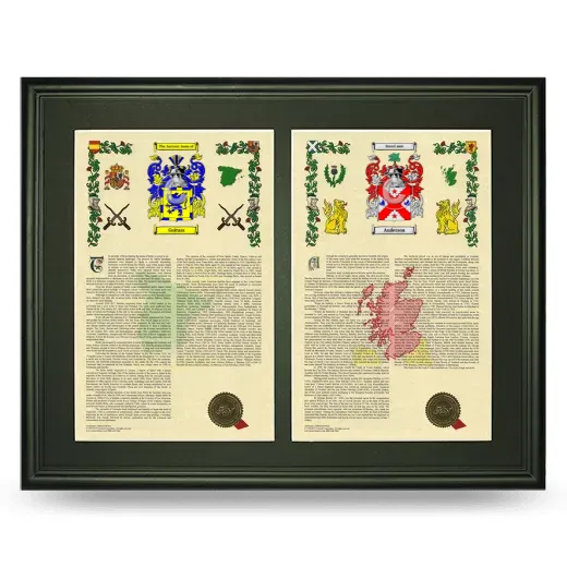 Double Armorial History Framed-Black