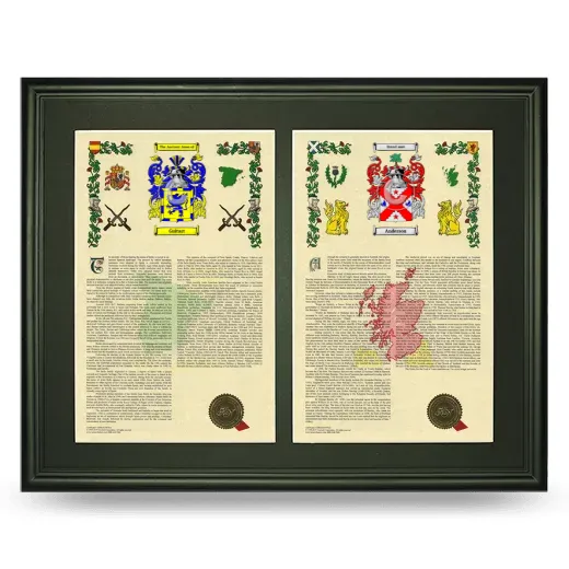 Double Armorial History Framed-Black