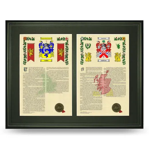 Double Armorial History Framed-Black