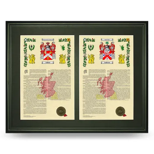 Double Armorial History Framed-Black