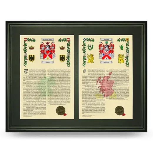 Double Armorial History Framed-Black