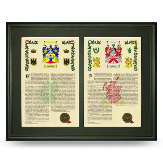 Double Armorial History Framed-Black