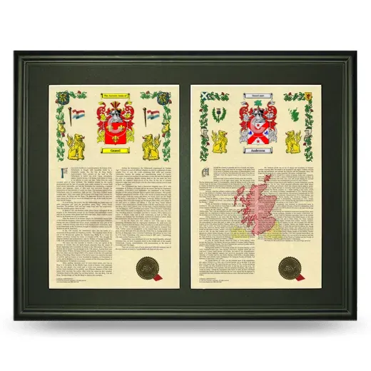 Double Armorial History Framed-Black