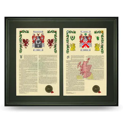 Double Armorial History Framed-Black