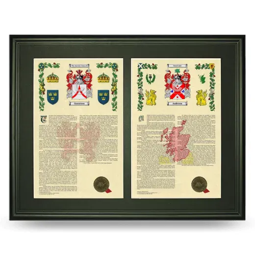 Double Armorial History Framed-Black