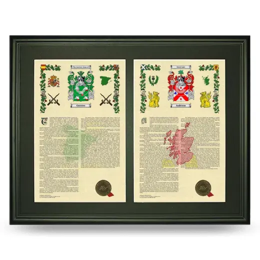 Double Armorial History Framed-Black