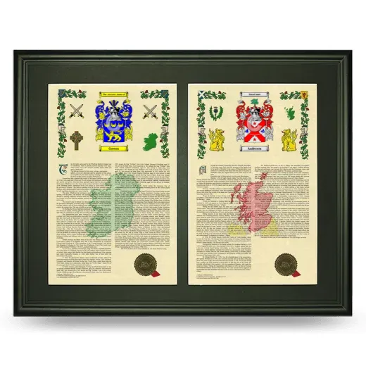 Double Armorial History Framed-Black