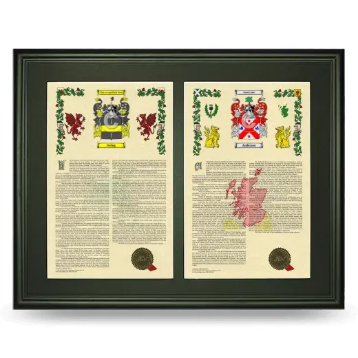 Double Armorial History Framed-Black