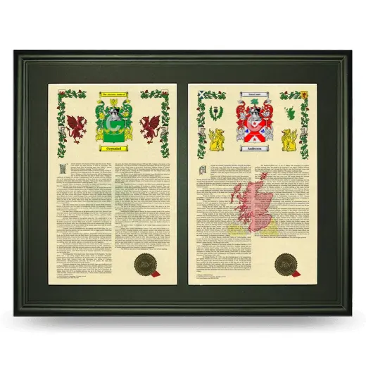 Double Armorial History Framed-Black