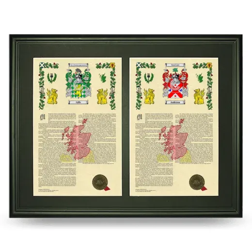 Double Armorial History Framed-Black