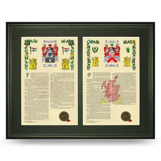 Double Armorial History Framed-Black