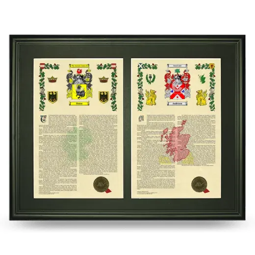 Double Armorial History Framed-Black