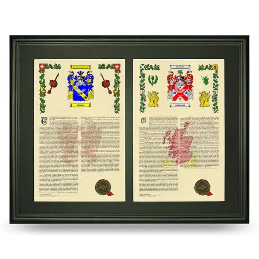 Double Armorial History Framed-Black