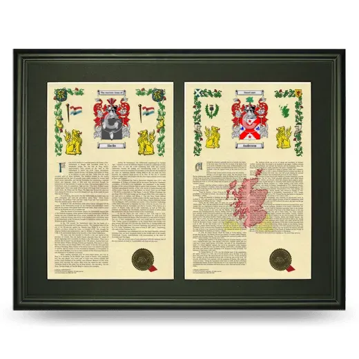 Double Armorial History Framed-Black