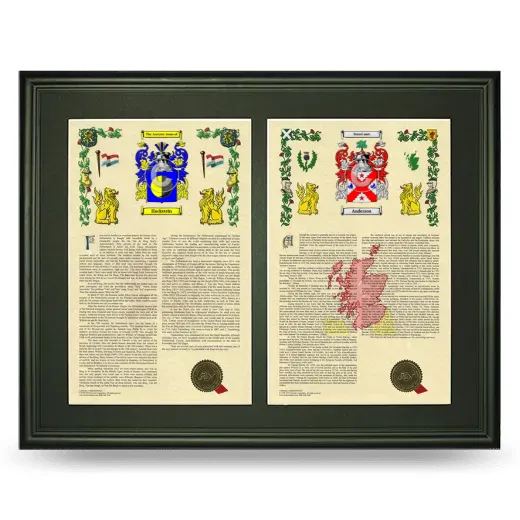 Double Armorial History Framed-Black