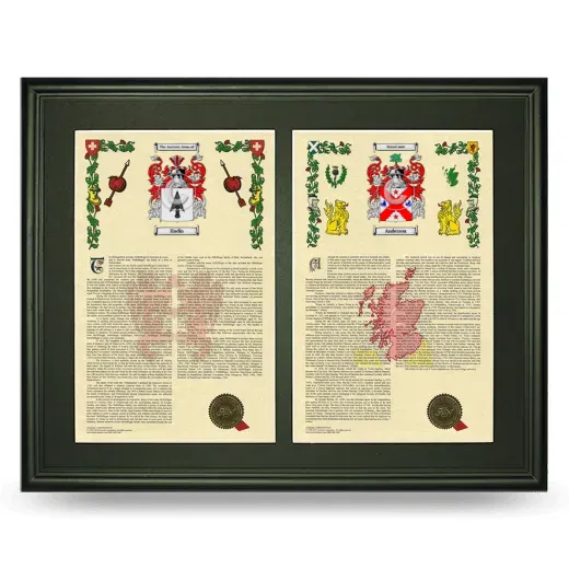 Double Armorial History Framed-Black