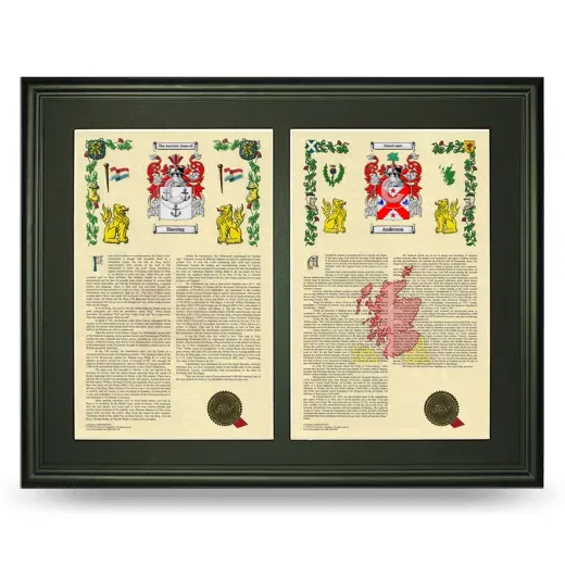 Double Armorial History Framed-Black