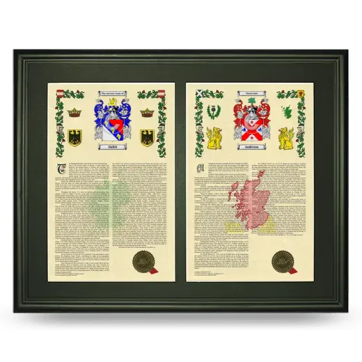 Double Armorial History Framed-Black
