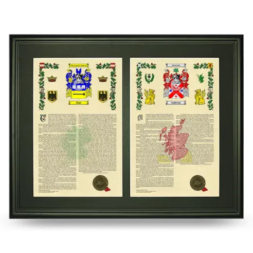 Double Armorial History Framed-Black