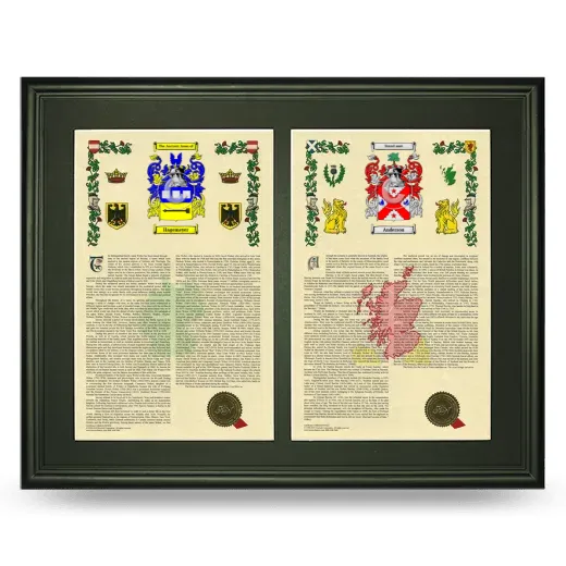 Double Armorial History Framed-Black