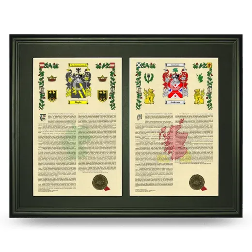 Double Armorial History Framed-Black