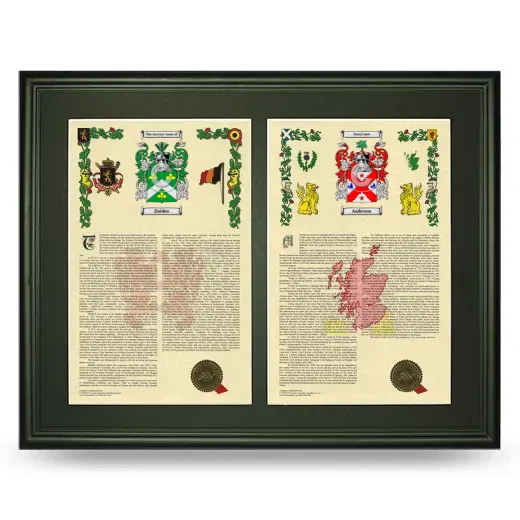 Double Armorial History Framed-Black