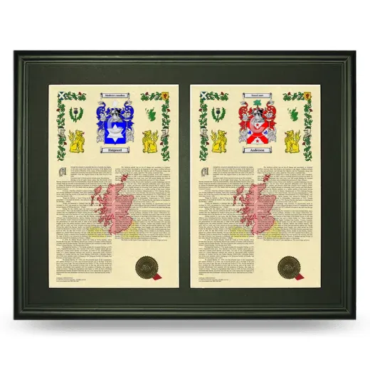 Double Armorial History Framed-Black