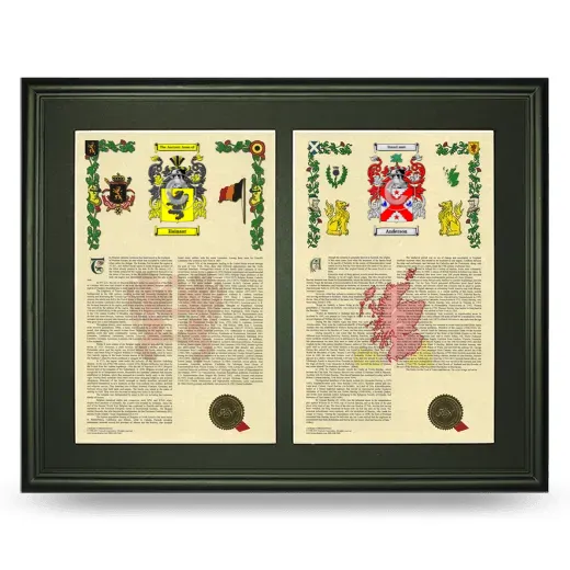 Double Armorial History Framed-Black