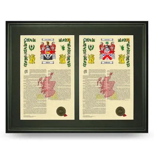 Double Armorial History Framed-Black