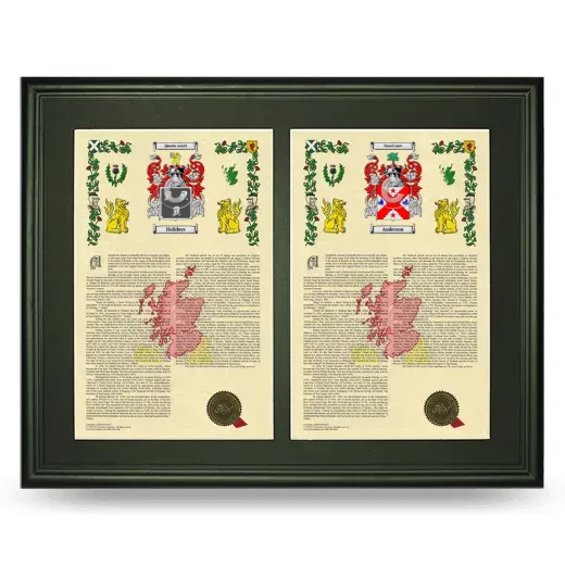Double Armorial History Framed-Black