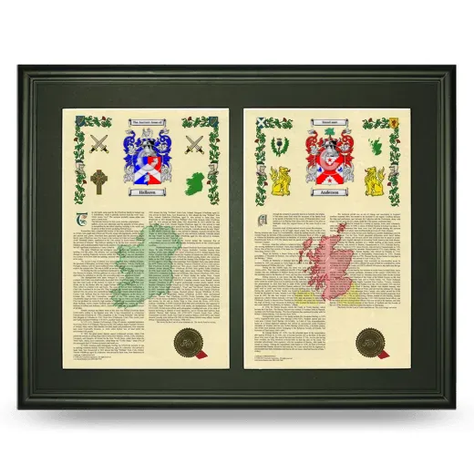 Double Armorial History Framed-Black