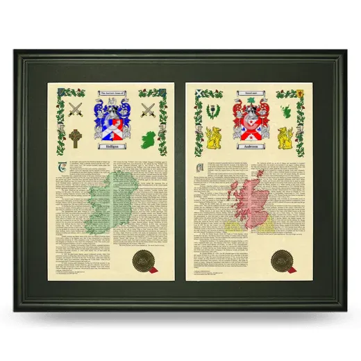 Double Armorial History Framed-Black