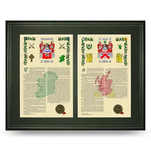 Double Armorial History Framed-Black