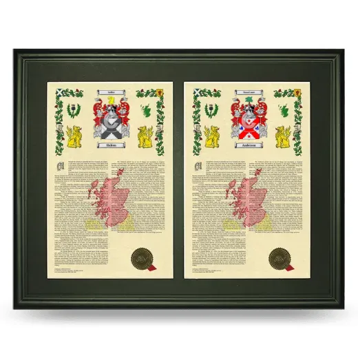 Double Armorial History Framed-Black