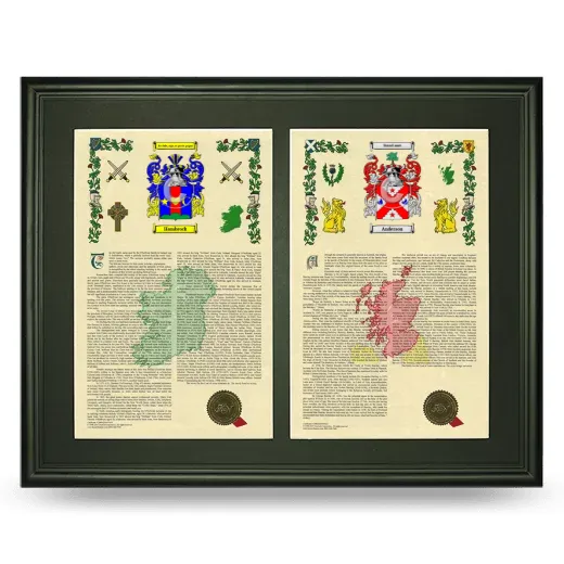 Double Armorial History Framed-Black