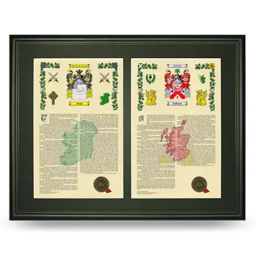 Double Armorial History Framed-Black