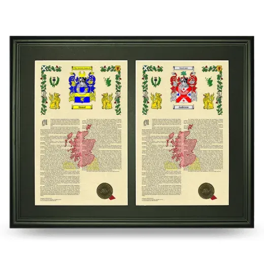 Double Armorial History Framed-Black