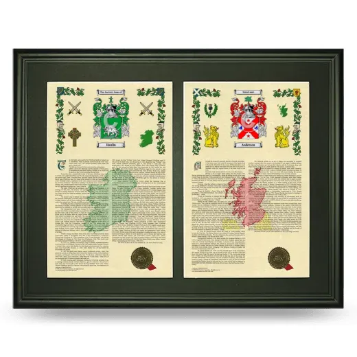 Double Armorial History Framed-Black